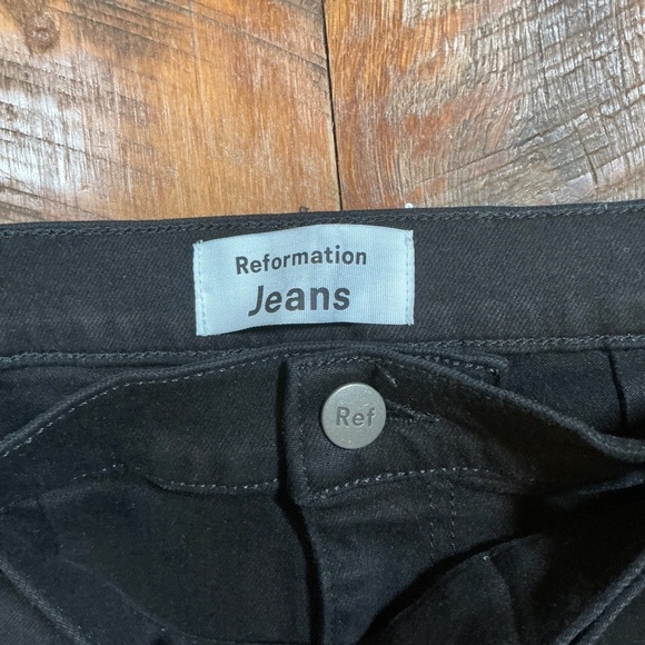Reformation Marilyn High & Skinny Black Jeans with Belt Women’s Size 29 - Picture 5 of 8
